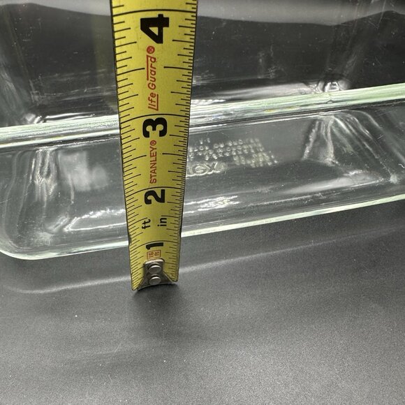 PYREX Heavy Clear Glass Loaf Pan 1 1/2 Quart Baking Dish Made in USA Vintage - Picture 12 of 14